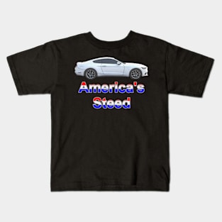 America's Steed - White Pastel Kids T-Shirt